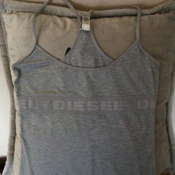 Ladies Diesel Jersey Knit Cami/Tank | Grey | Stretch | New with Tags - Picture 2 of 6